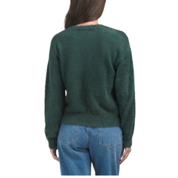 GEMMA+ JANE V-neck Faux Angora Sweater - Picture 2 of 3